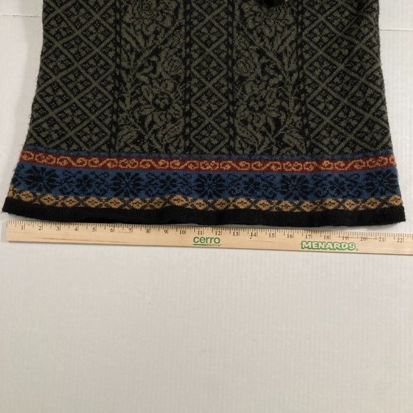 Norwear  vintage 100% Wool  Nordic  sweater tunic M women floral - Picture 8 of 11